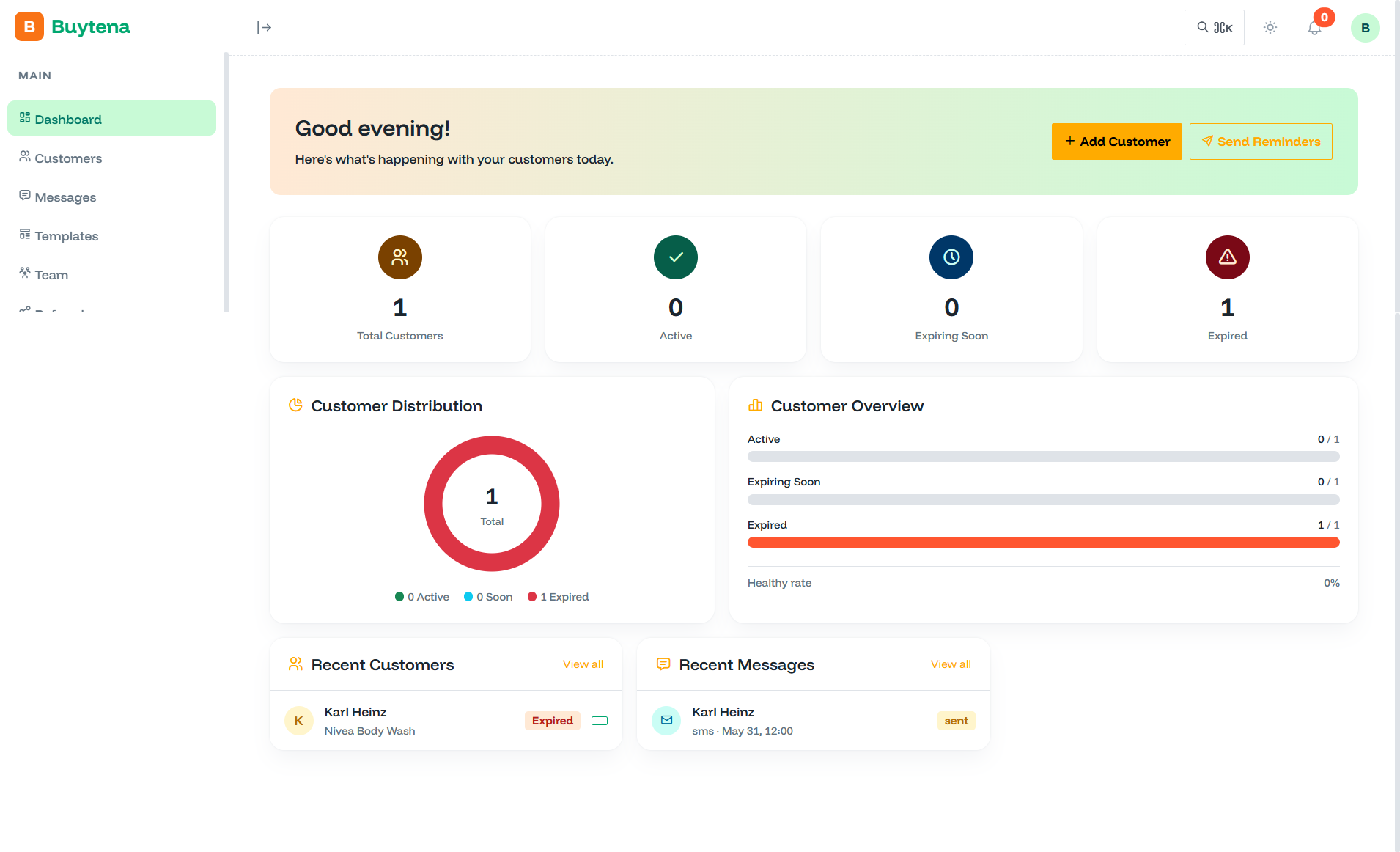Buytena Dashboard